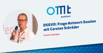 DSGVO: Frage-Antwort-Session mit Carsten Schröder