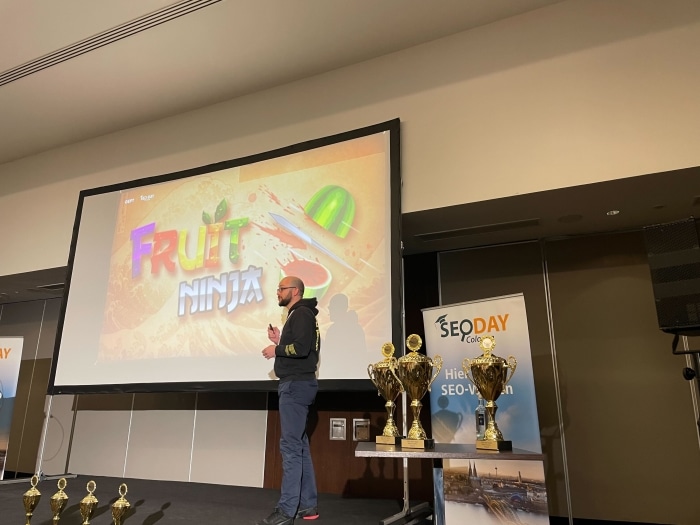 Darius Erdt Fruit Ninja Vortrag SEODay 2022 Koeln