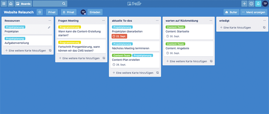 Trello Website Relaunch