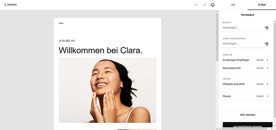 Squarespace_Mailing_einstellungen