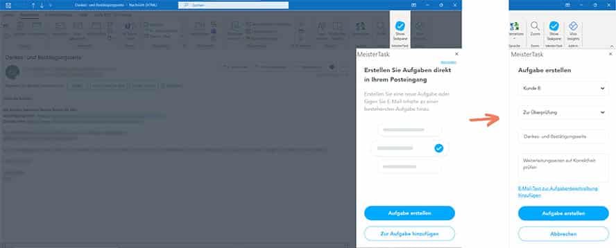 Aufgabe in Outlook erstellen