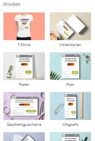 Canva drucken