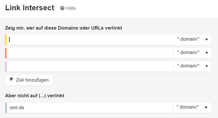 ahrefs Link Intersect