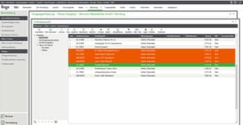 Positionserfassung Screenshot Sage 50