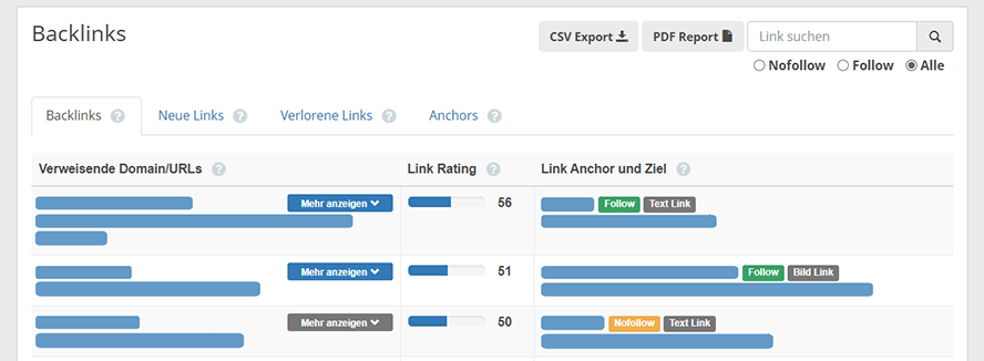 Seobility - Backlink Details