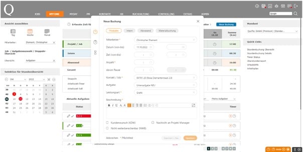 Zeiterfassung mit QuoJob 2