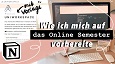 Notion Online Semester Vorbereitung