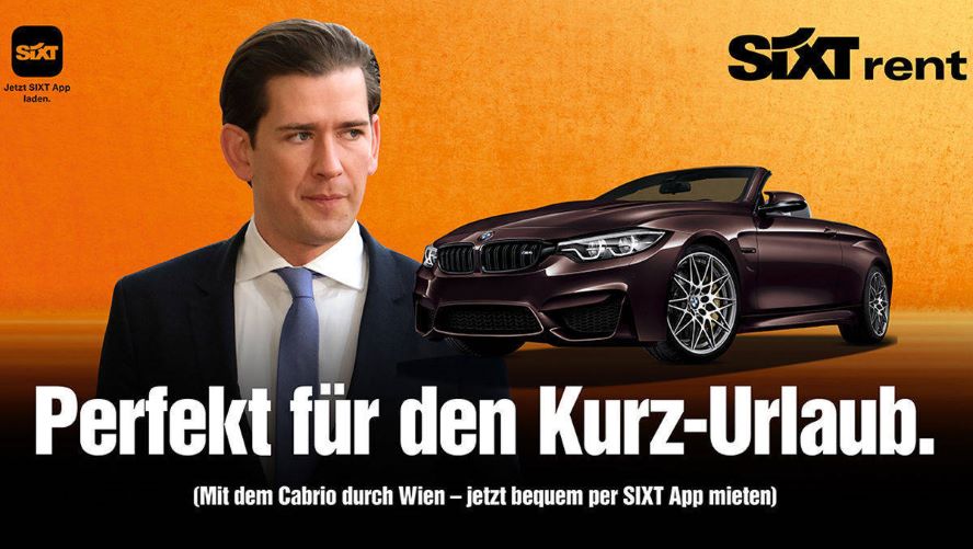 Sixt - Autovermietung Memes - Sebastian Kurz