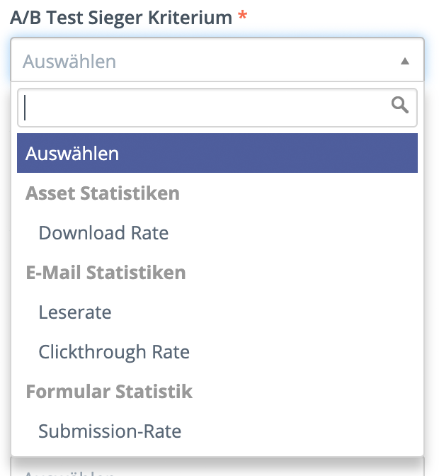 A/B Test Siegerkriterium