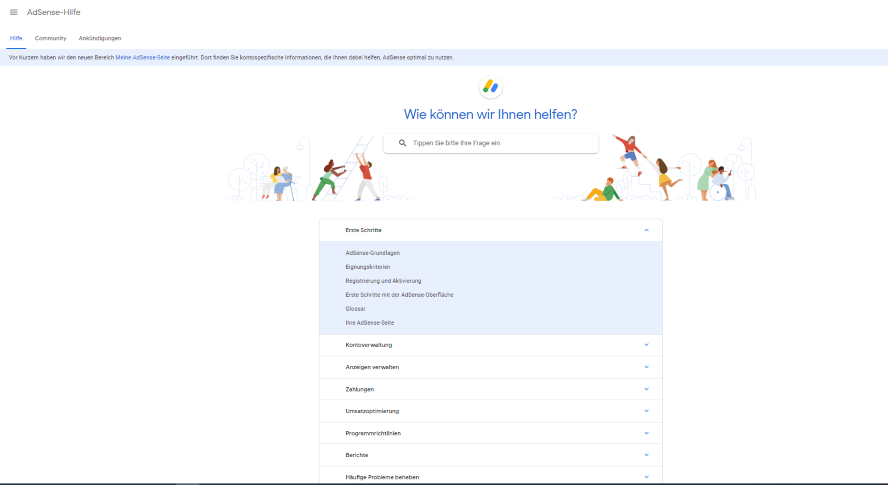 AdSense Hilfe