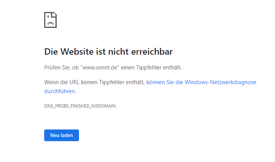 Webseite Schreibfehler