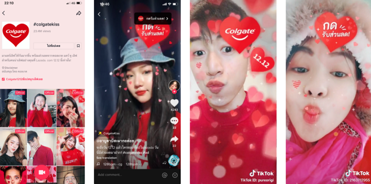 Branded Hashtag Challenge Colgate (TikTok Ads)