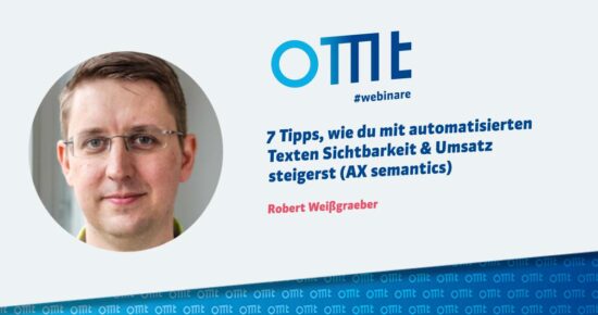 AX semantics - Webinar - 7 Tipps, wie du mit automatisierten Texten Sichtbarkeit & Umsatz steigerst