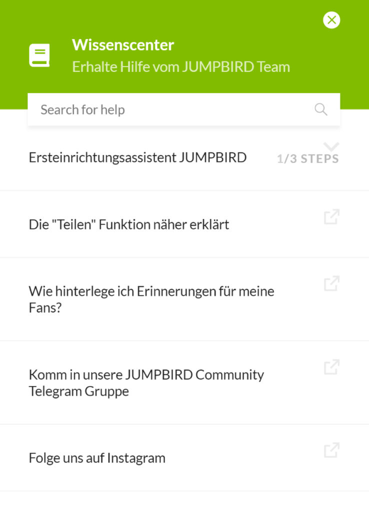 Das Jumpbird Wissenscenter gibt Antworten auf die dringlichsten Fragen rund um die Software