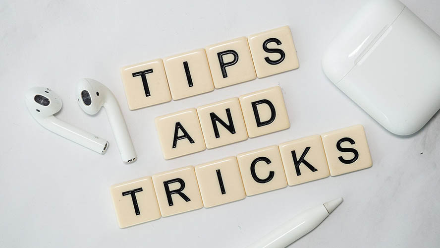 Tipps und Tricks Schriftzug