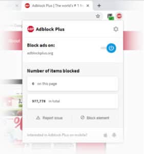 AdBlock Plus Screenshot