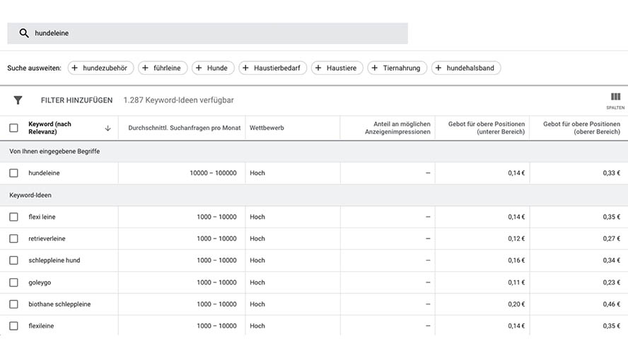 Keyword Planner