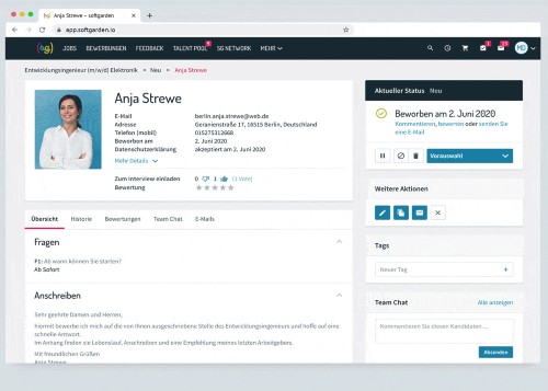 Softgarden Bewerbermanagement