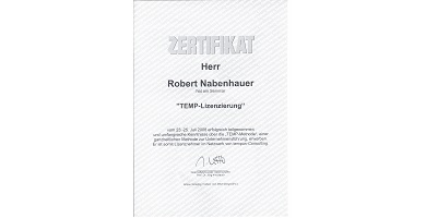 Nabenhauer Consulting Zertifikat