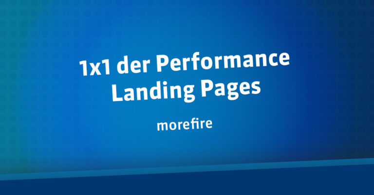 1×1 der Performance Landing Pages