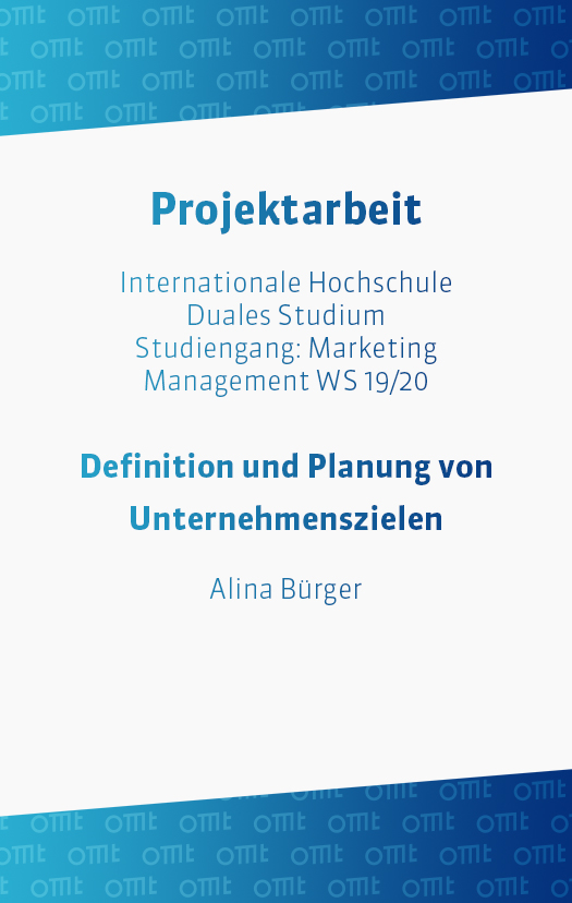 Definition und Planung von Unternehmenszielen – eine kritische Betrachtung von Zielen, Zielkonflikten und Zielsystemen – dargestellt am  Beispiel der ReachX GmbH