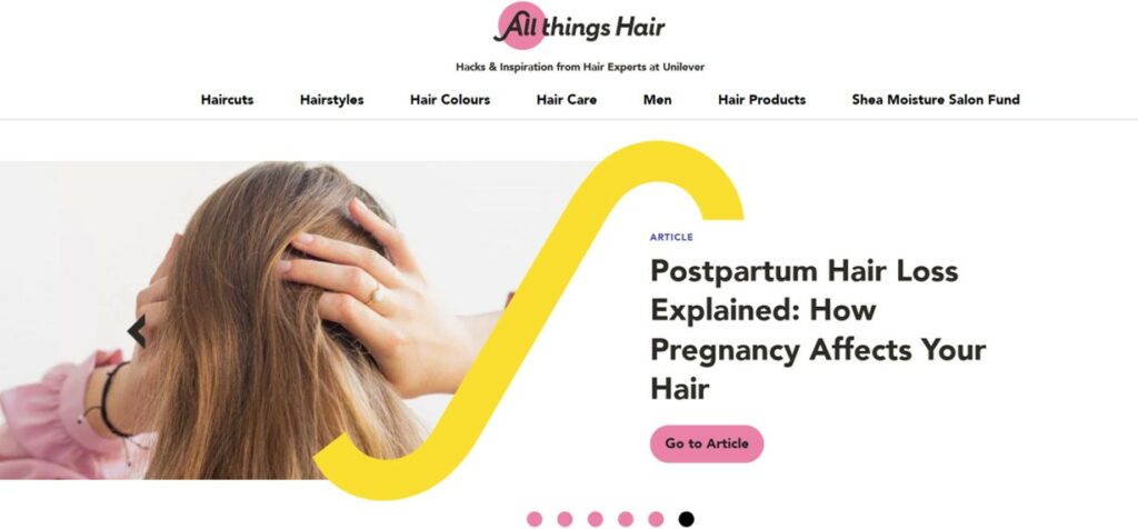 Screenshot_Unilever_hair_plattform