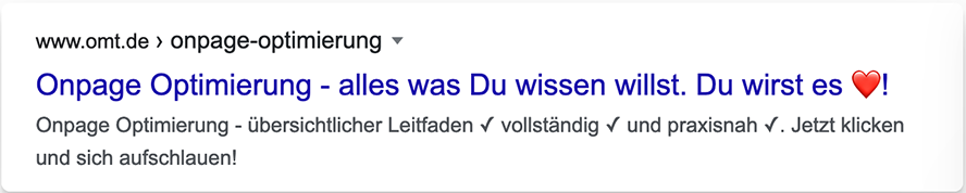 snippet-onpage-optimierung