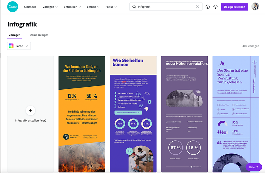 „Infografik bei Canva erstellen“