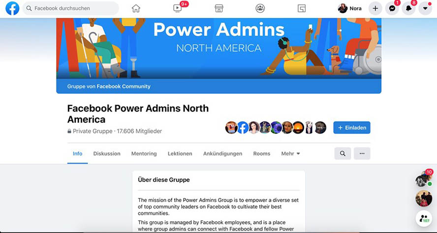 Facebook Power Admin Gruppe