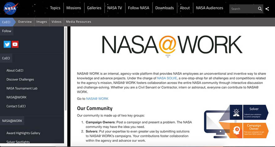 Nasa@work interne Nasa Community