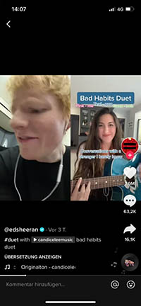 TikTok Screenshot Duett