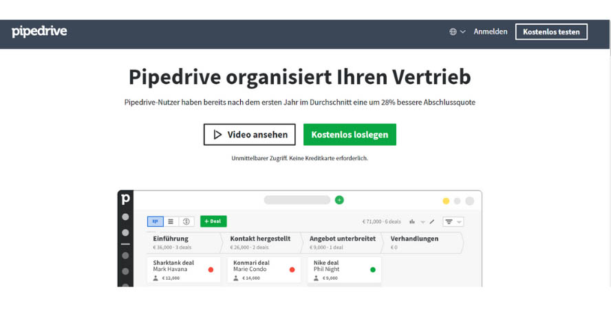 kurzer CTA Pipedrive