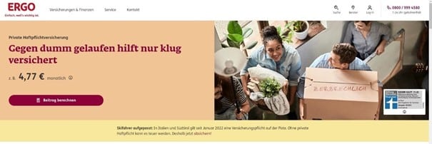 ergo beispiel landingpage