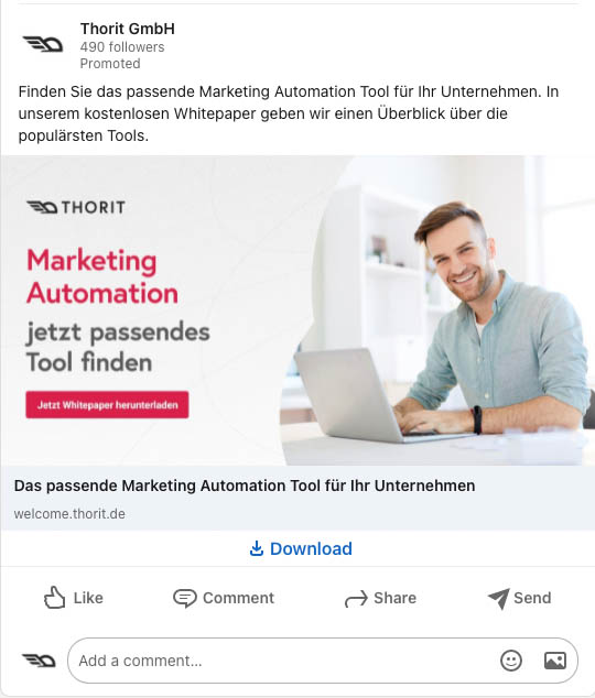 gesponserter LinkedIn Post