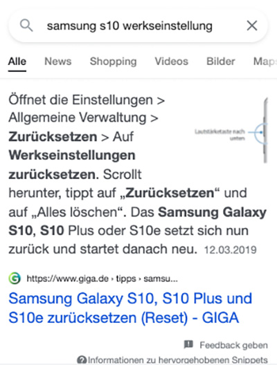 featured-snippets-werkseinstellung