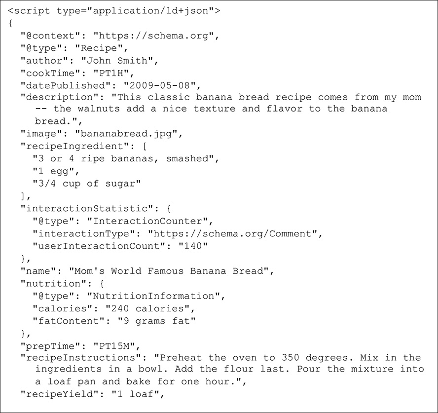 schema.org Beispiel strukturierte Daten