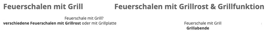 Beispiel eines Ansatzes von verstärktem Keyword-Aufkommen auf einer Webseite.