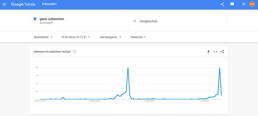 Saisonales Thema_Google Trends