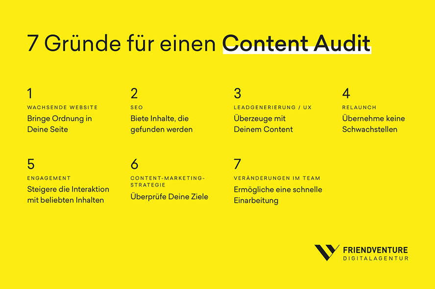 Sieben Gründe für einen Content Audit