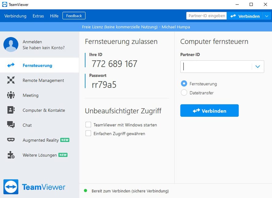 TeamViewer IT Uebersicht