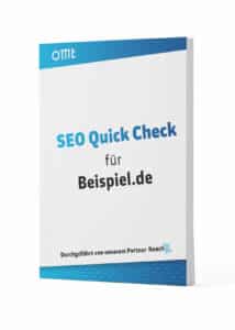 Titelbild SEO Check Beispiel.de Cover weiß