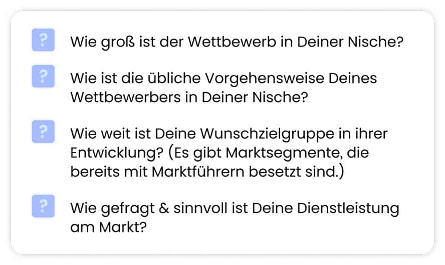 diese Fragen solltest Du Dir stellen, um herauszufinden, wie die Konkurrenz am Markt aussieht