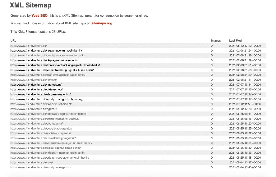 SEO-Checkliste-Sitemap