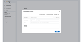 InSign Anforderung Signatur