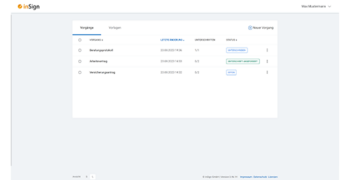 Vorgangsverwaltung bei InSign