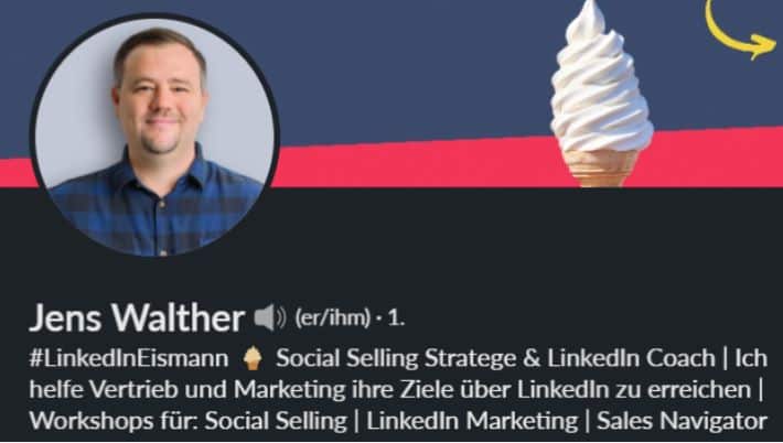 Linkedin Beispiel Profilslogan Jens Walther