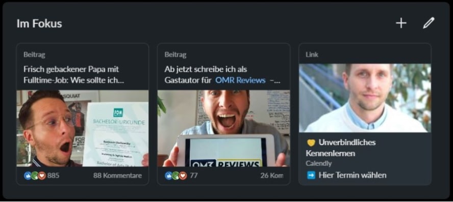 Linkedin Beispiel im Fokus