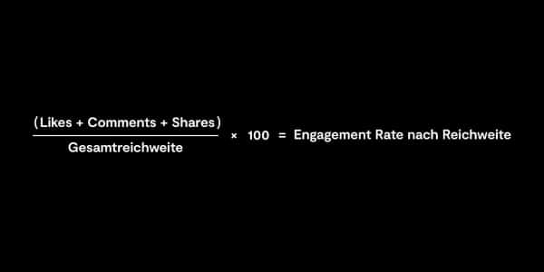 Berechnung Engagement Rate nach Reichweite