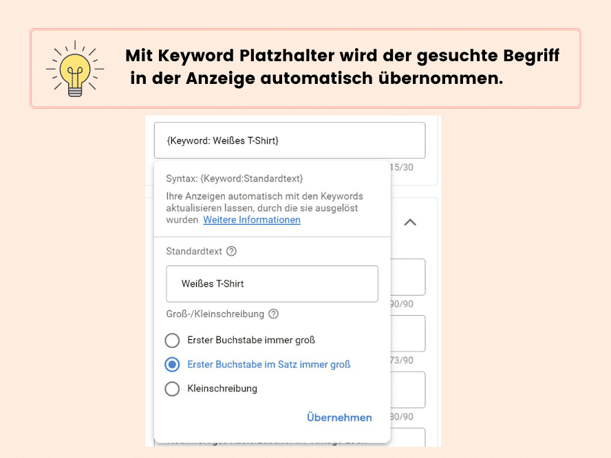 keyword-platzhalter-anzeige