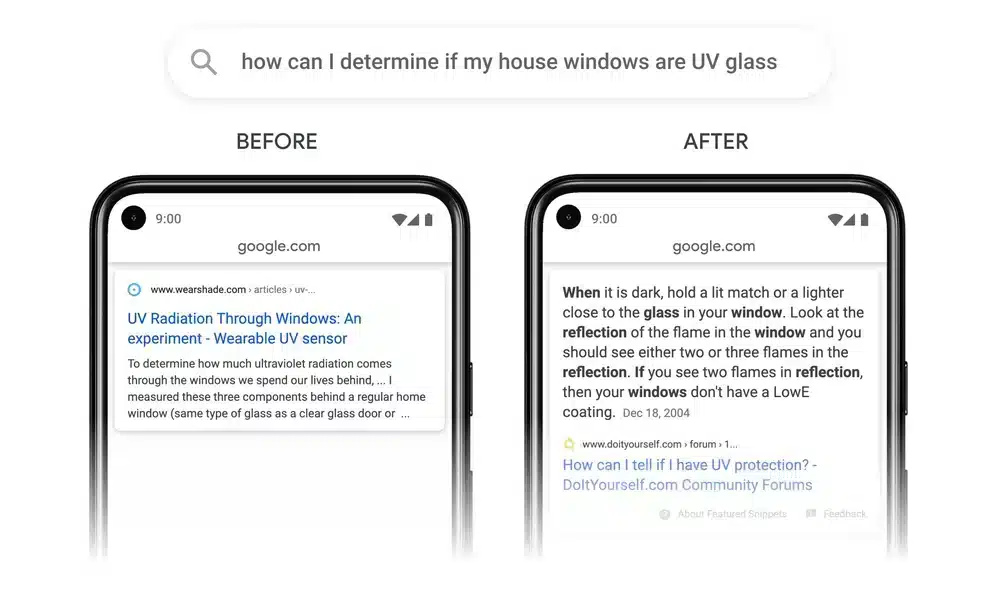 Screenshot Google Passage Ranking 